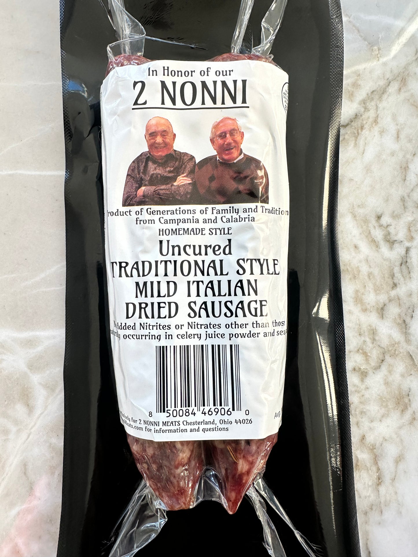 Uncured Traditional style Mild Italian Dried Sausage