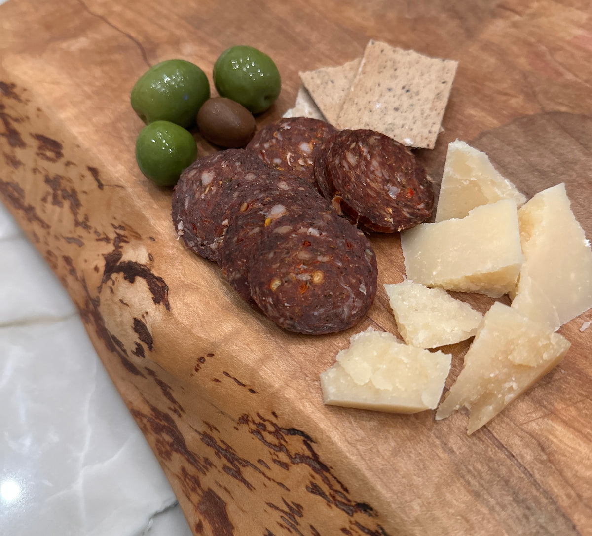 Uncured Hot Italian Dried Sausage with Basil