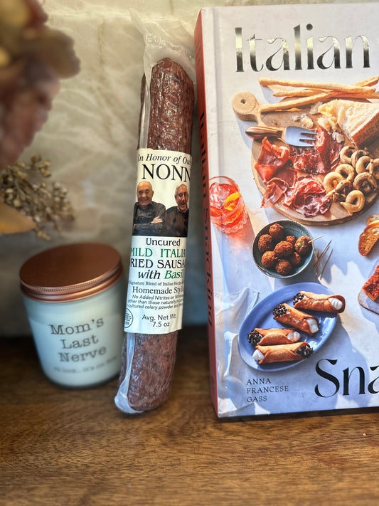 Uncured Mild Italian Dried Sausage with Basil