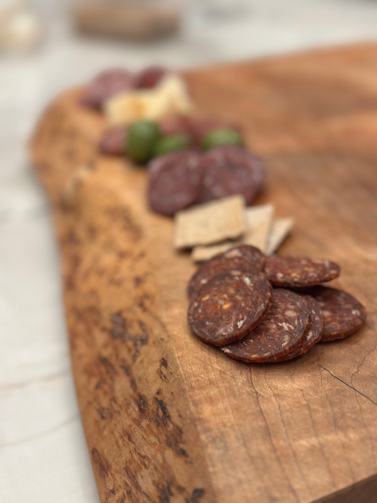 Uncured Hot Italian Dried Sausage with Basil